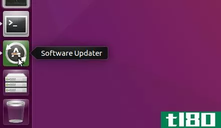 Software Updater on the Unity Launcher bar