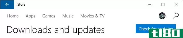Windows Store Check for Updates