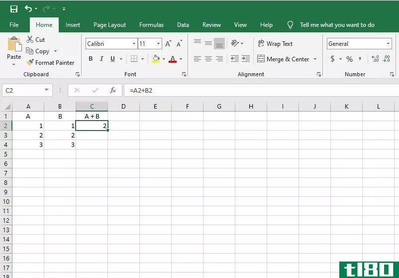 Adding numbers in columns in Excel