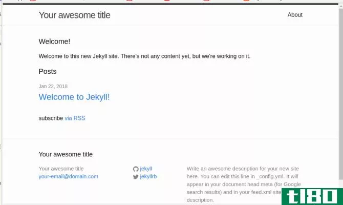 static site generator jekyll index update