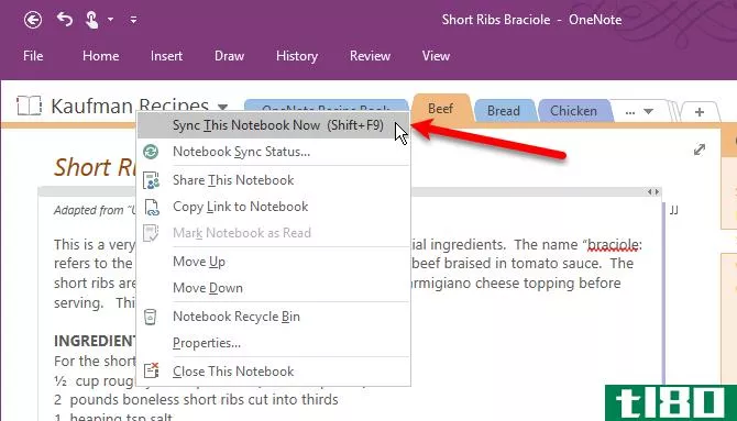 how to sync onenote notebooks