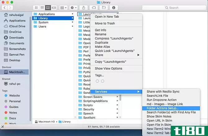 choose the folder acti*** setup to bind the script Mac