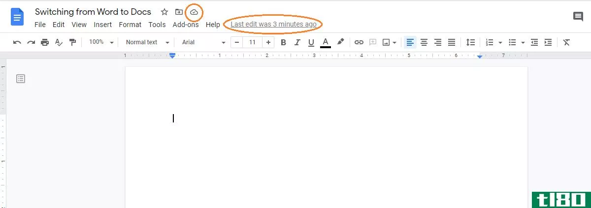 Saving in Google Docs