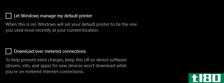 Let Windows Manage Printer