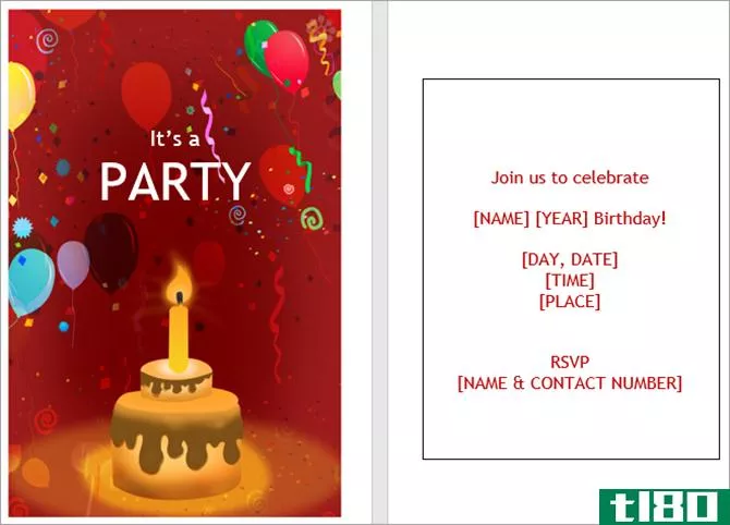 Free Microsoft Word Invitation Templates - birthday printable