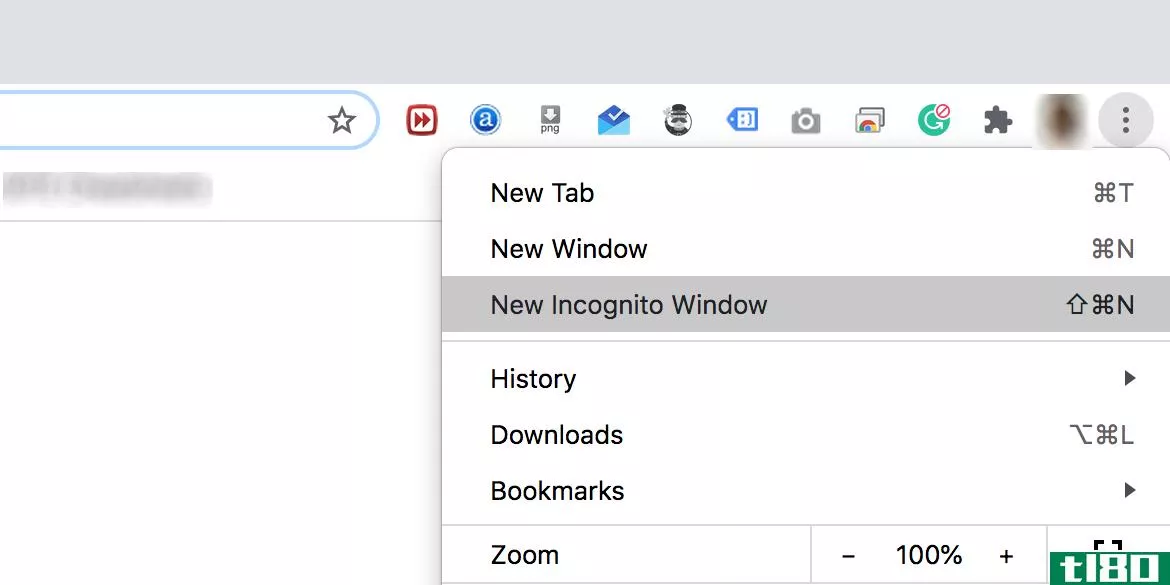 Go incognito in Chrome on Mac