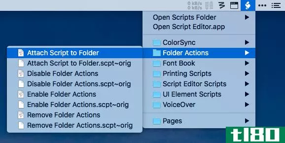 Attach script to folder in folder acti*** setup Mac