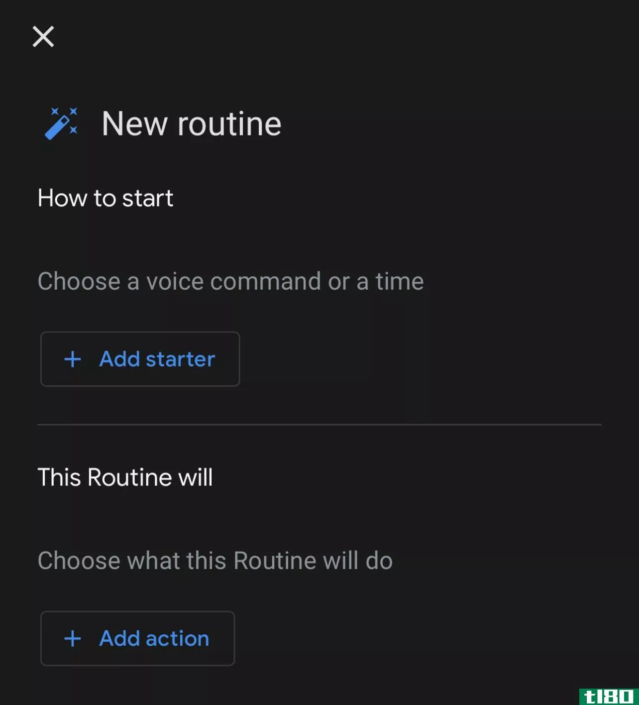 New routine Google Assistant