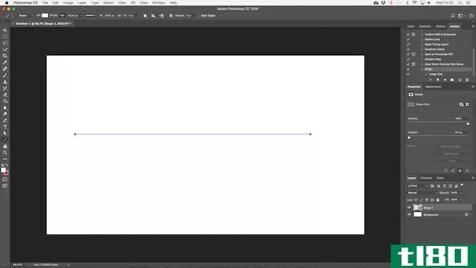 draw straight line in photoshop