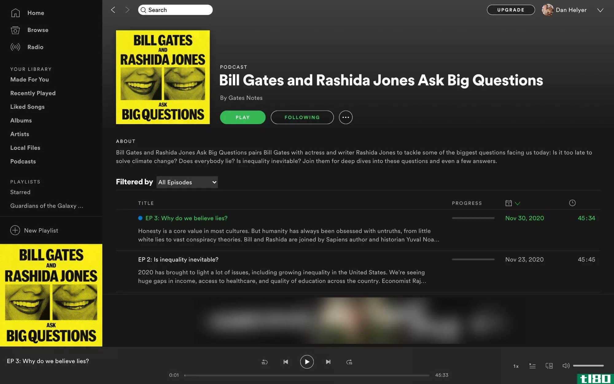 Spotify podcasts on Mac