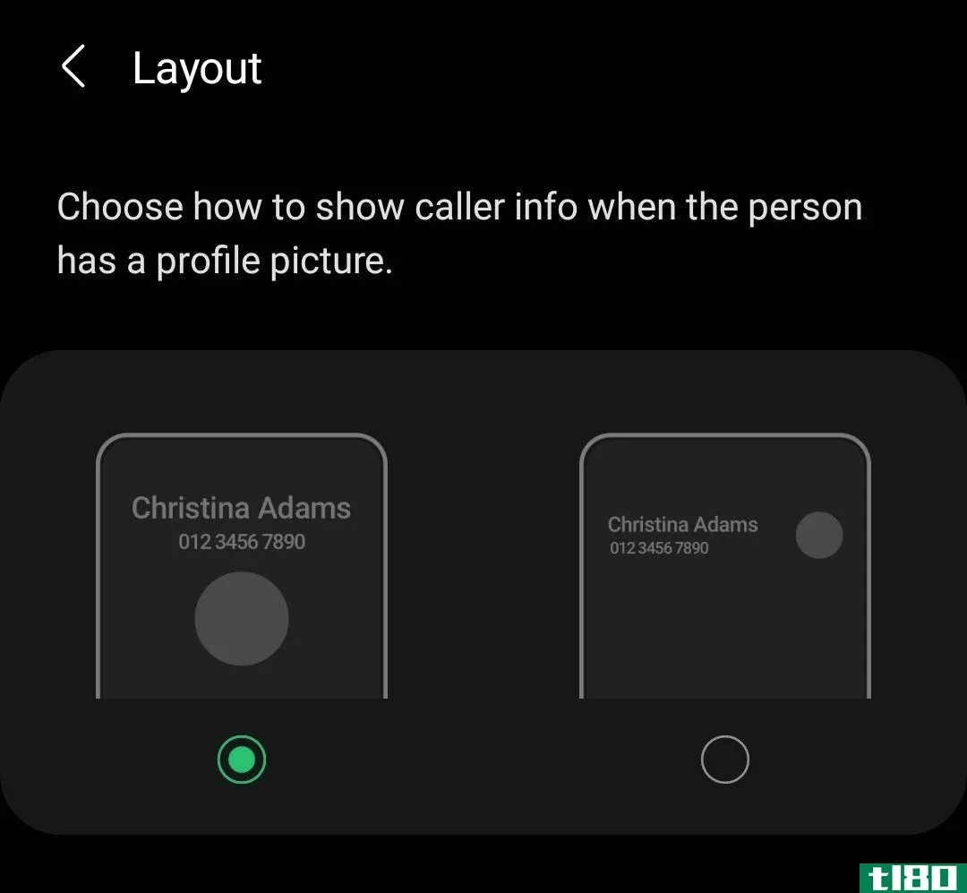 One UI 3 Call Screen Layout