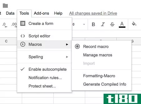 automate tasks in google sheets with macros