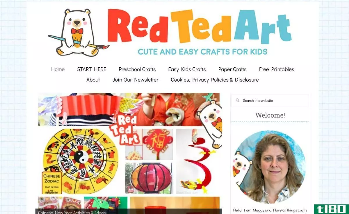 Give your kids arts and crafts activities to do indoors at Red Ted Art 