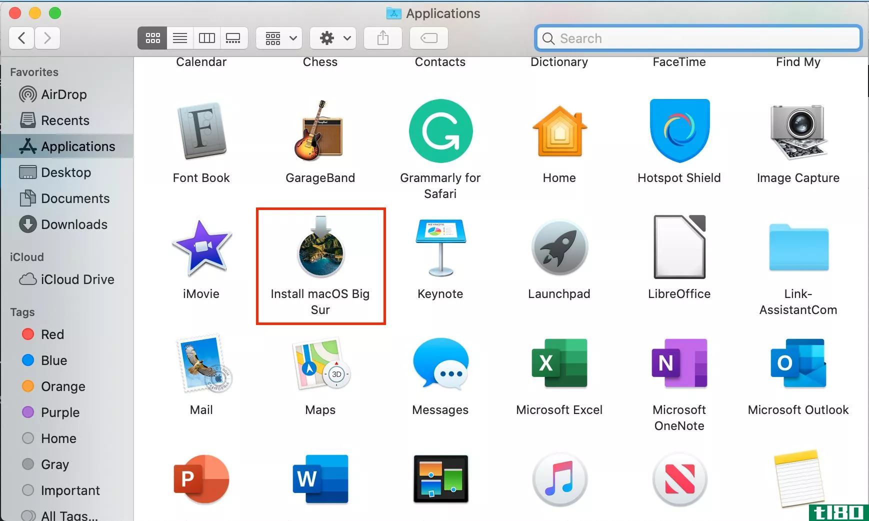 install macOS Big Sur app in the Applicati*** folder