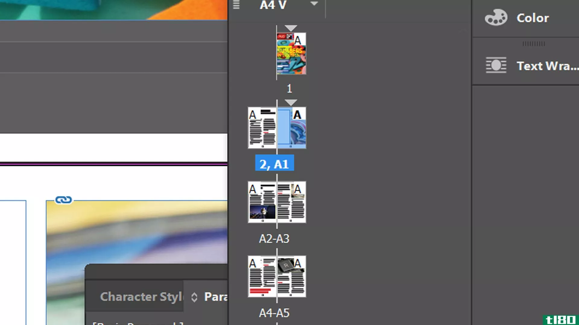 indesign section prefix applied