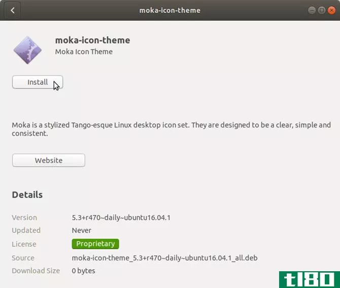 Click Install on Ubuntu Software Center dialog box