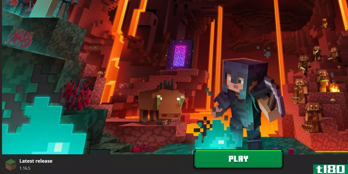 The part of the Minecraft launcher that shows the version number
