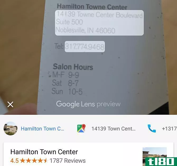 Google Lens Scan Business Card