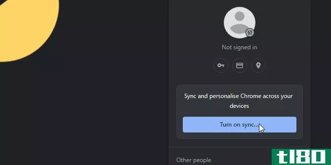 Activating Google Chrome's Sync