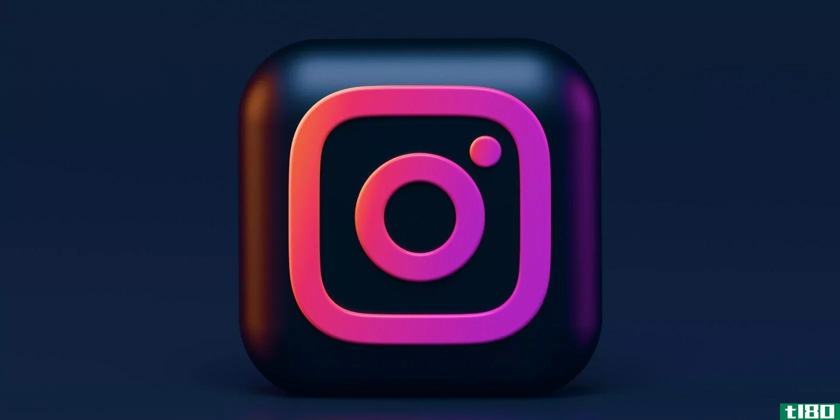 Instagram logo on a black background