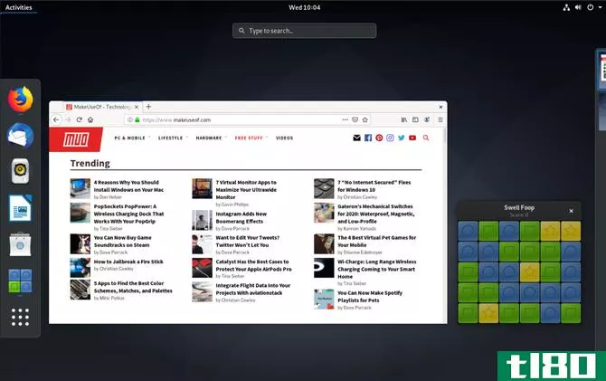 Debian running the GNOME desktop