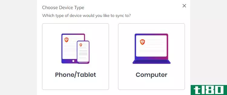 Brave syncing phone tablet or computer