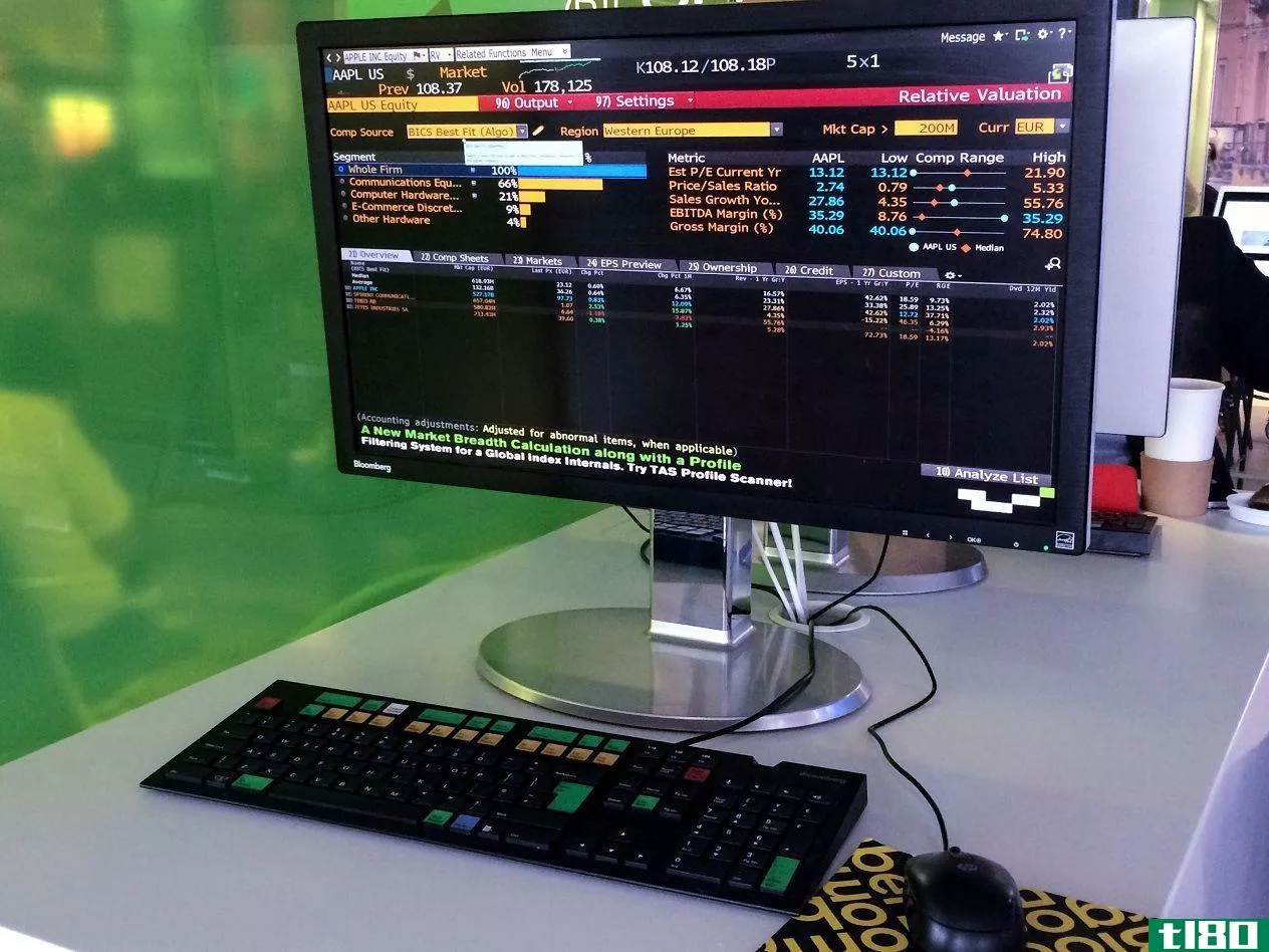 Bloomberg Terminal on a computer screen