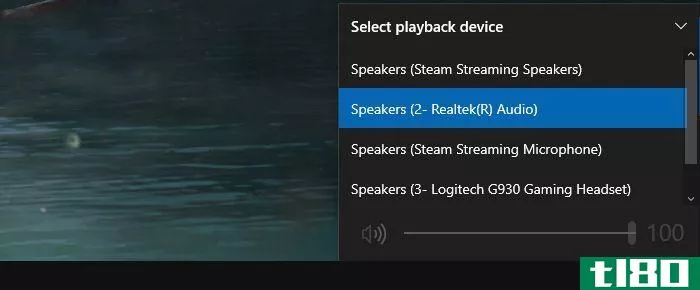 select playback device windows 10