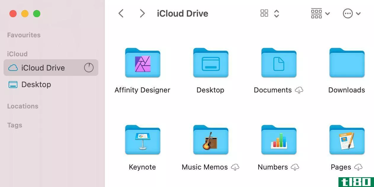 iCloud Drive sync circle in Finder