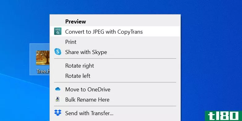 Convert HEIC to JPG from the context menu