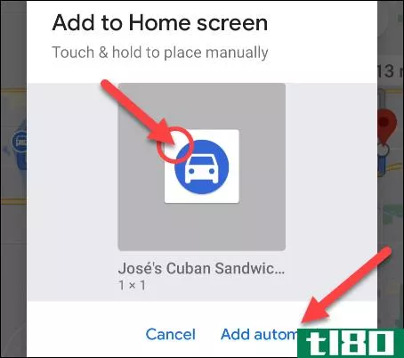 如何将google地图快捷方式添加到android主屏幕