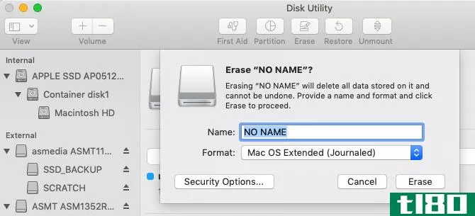 How to erase a flash drive from Disk Utility on a Mac