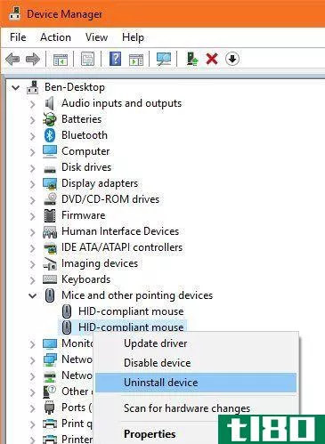 Windows Uninstall Mouse Driver