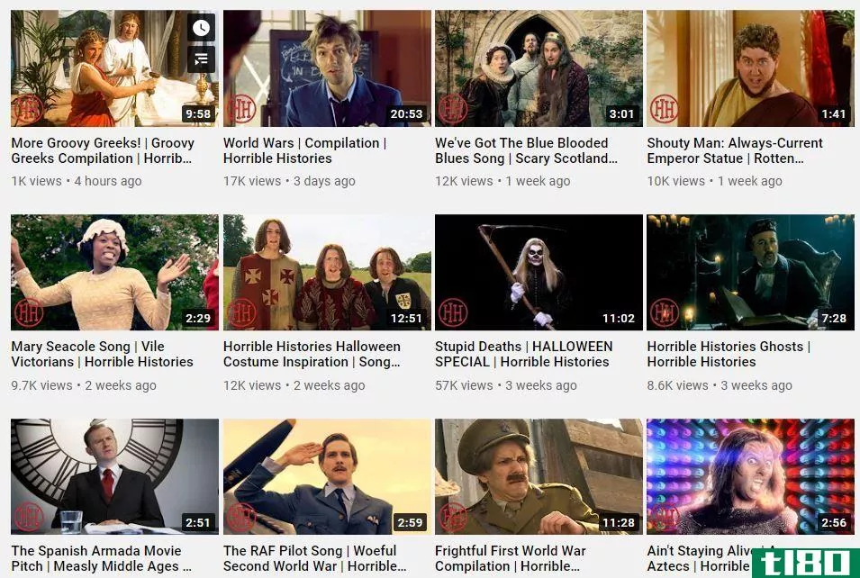 Horrible Histories YouTube Videos