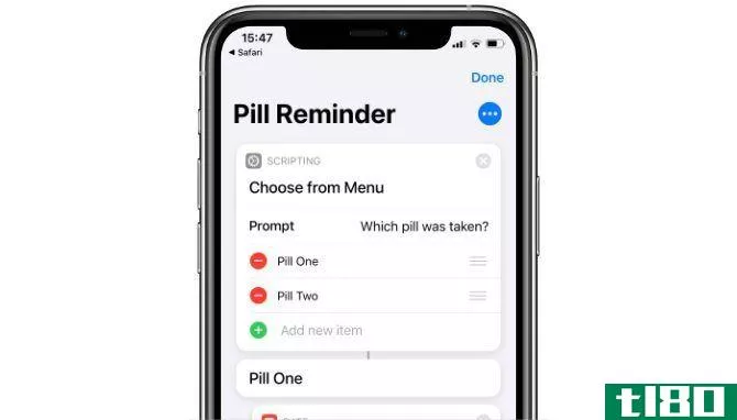 Pill Reminder Siri Shortcut