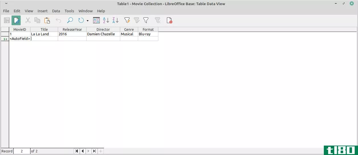 Entering Data In LibreOffice Base