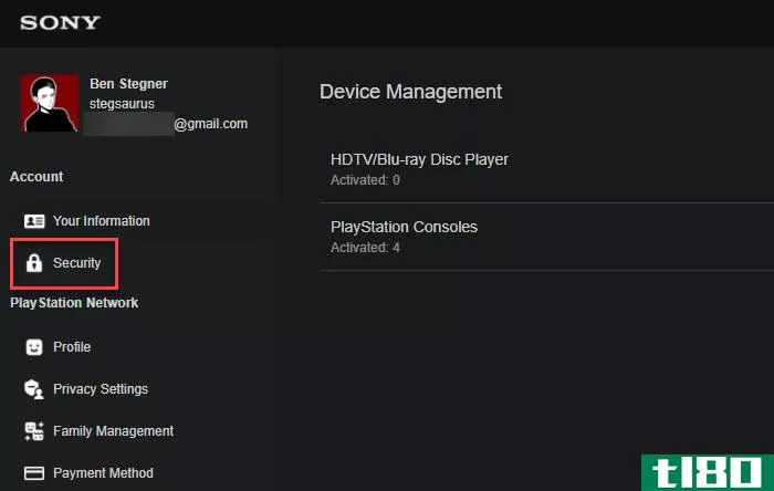 Sony Account PlayStation Security Opti***