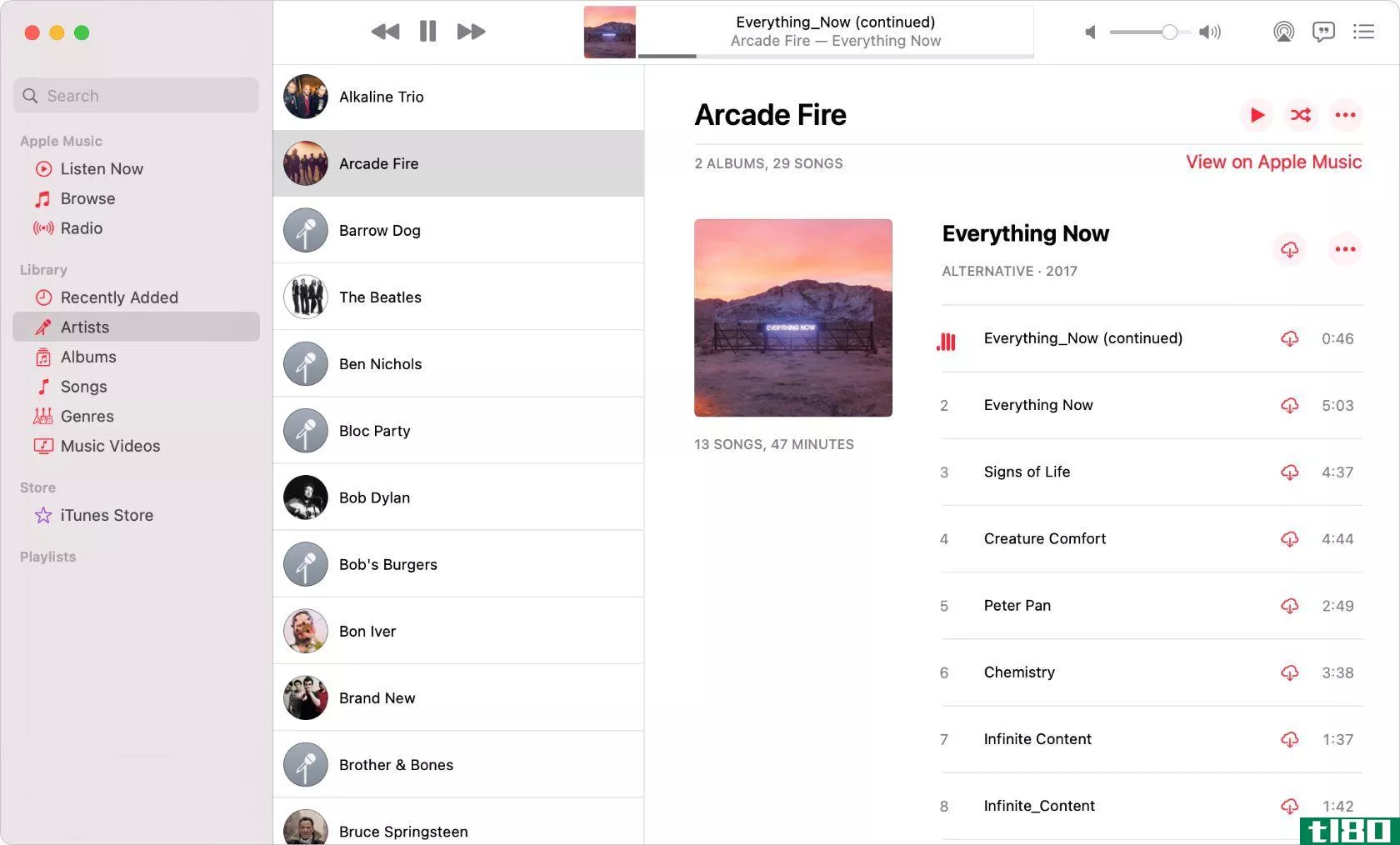 Apple Music artists page