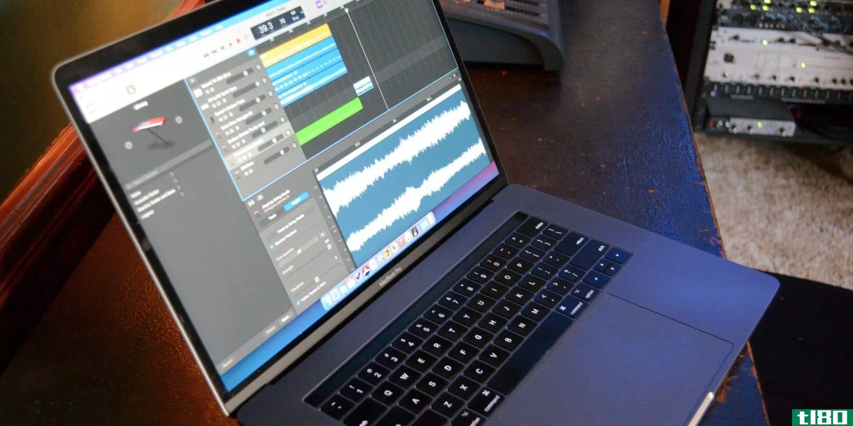 Making beats in GarageBand on a MacBook Pro