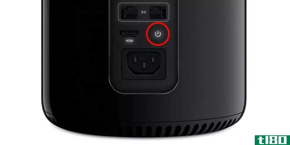 Mac Pro 2013 power button