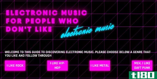 Electronic Music website for People Who Don't Like Electronic Music