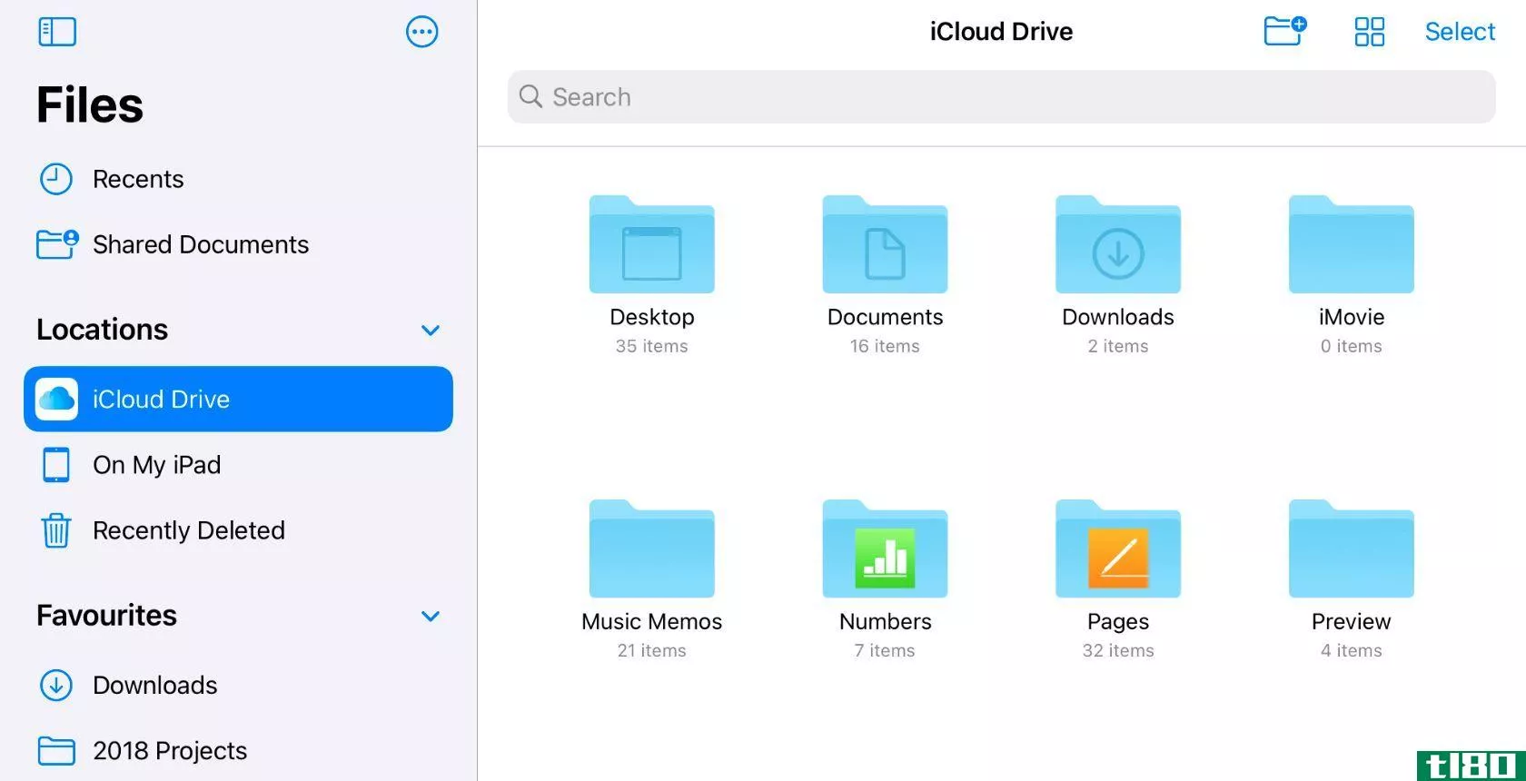 Desktop and Documents folders in Files on iPad