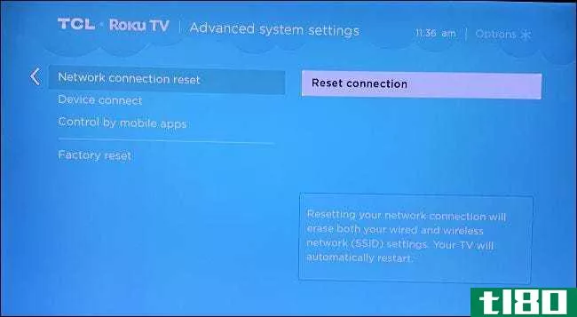 如何断开roku电视与wi-fi的连接