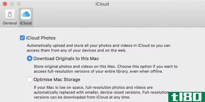 Download Originals to this Mac option in Photos