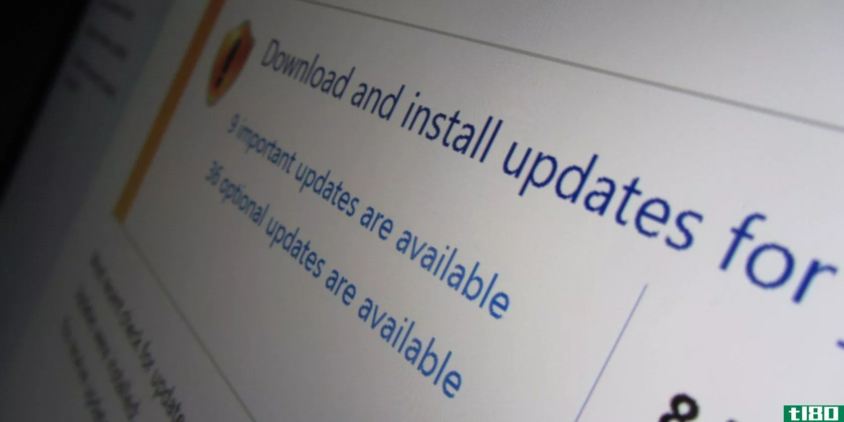 The Windows Updates screen on Windows 10
