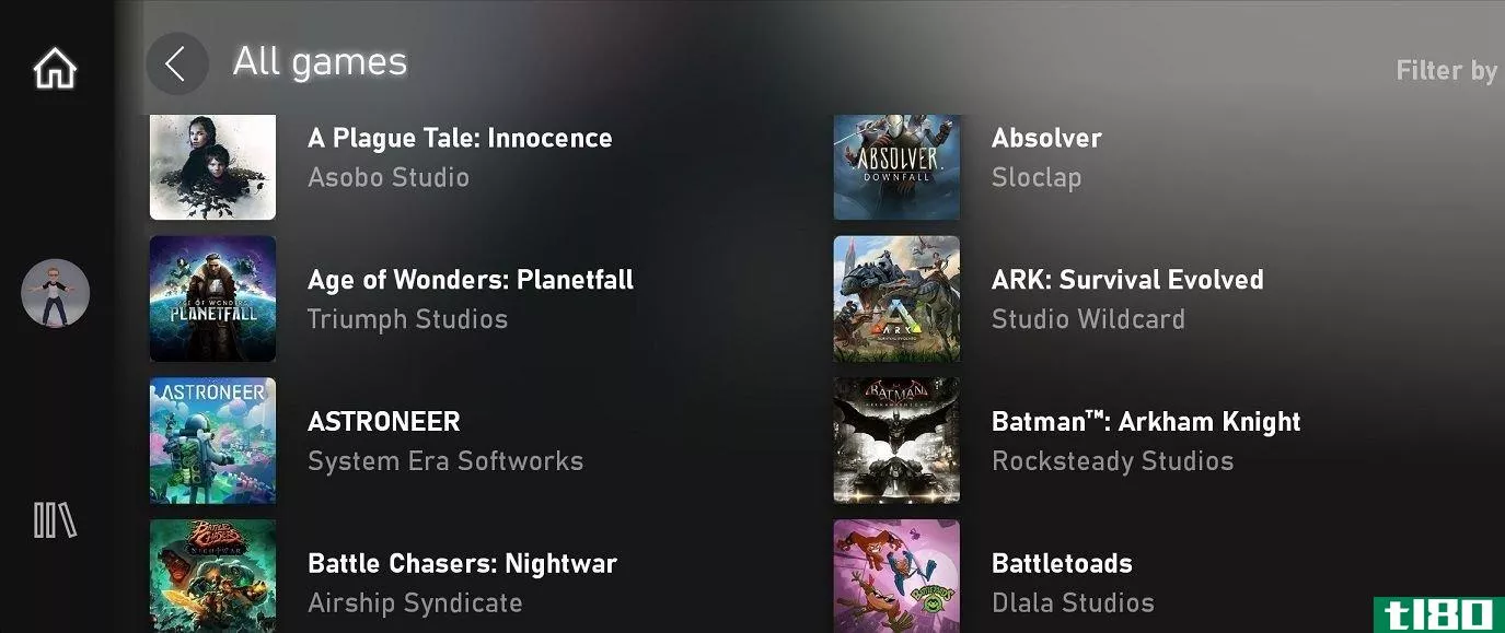 A-Z List of Game Pass Games on Android