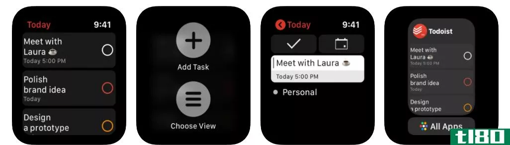Screenshot of Todoist Apple Watch App