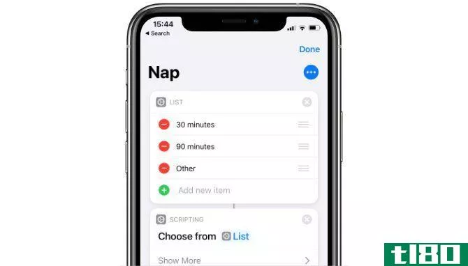 Nap Siri Shortcut
