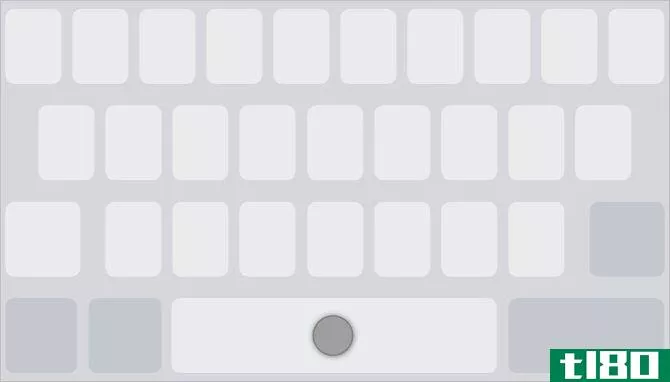iPhone keyboard being used as a cursor