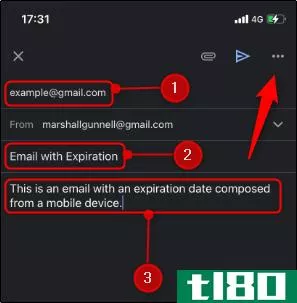 如何在gmail中为电子邮件添加过期日期